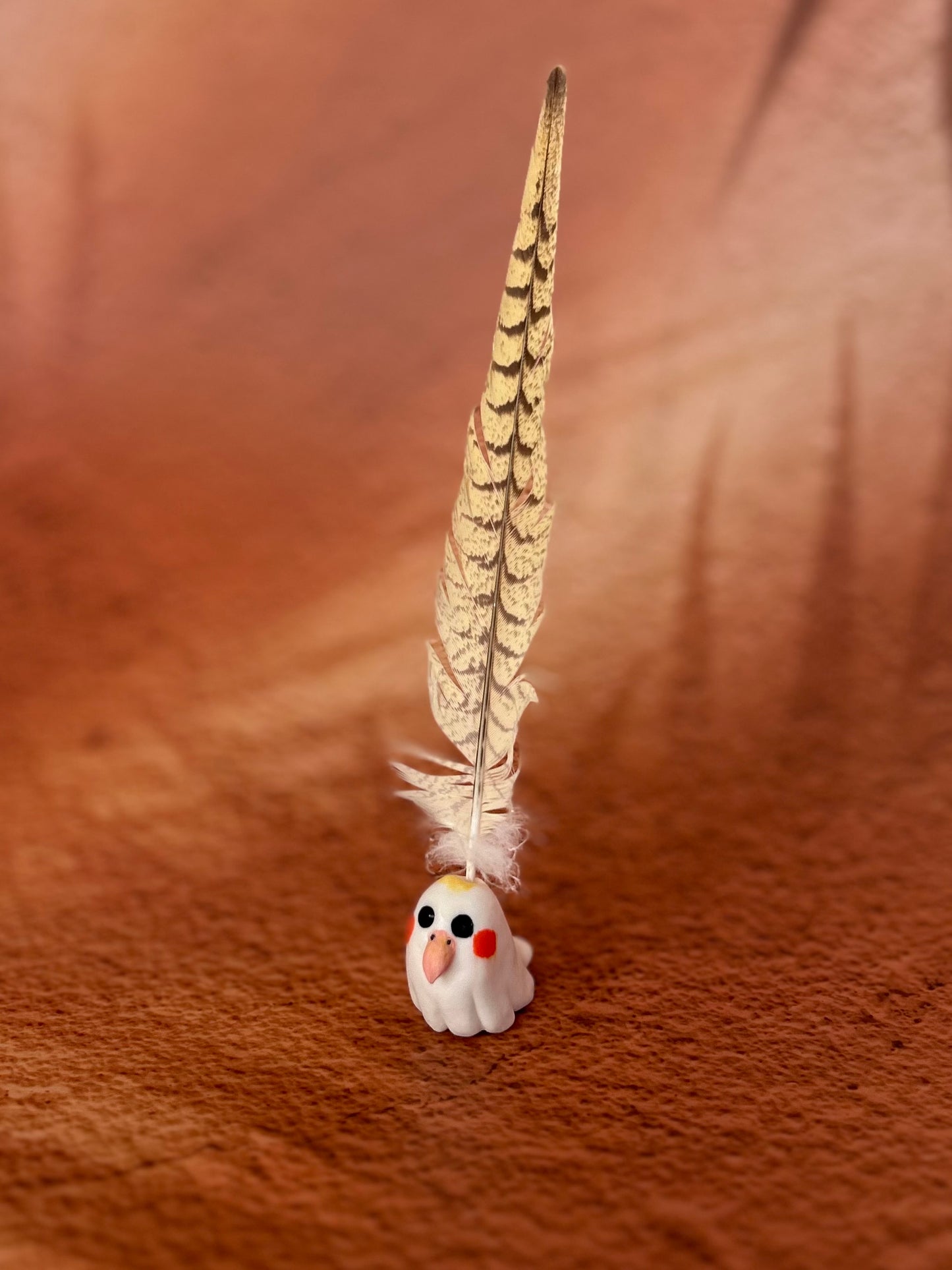 Parrot Ghost with Real Feather