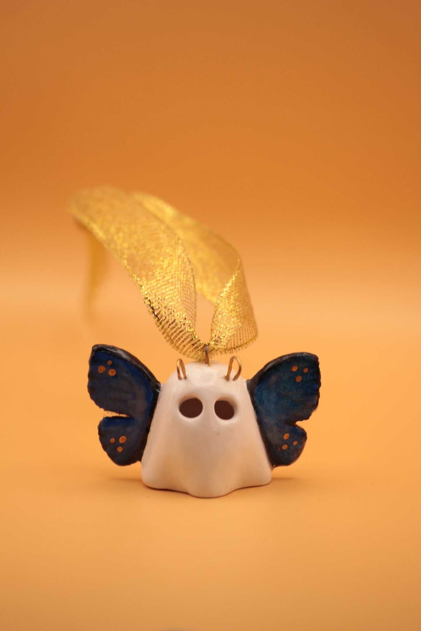Blue Morpho Butterfly Ghost Ornament