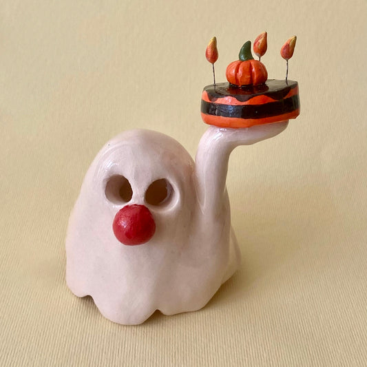 Clown Ghostie with Cake
