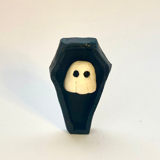 Mini Coffin Ghostie (Polymer Clay)