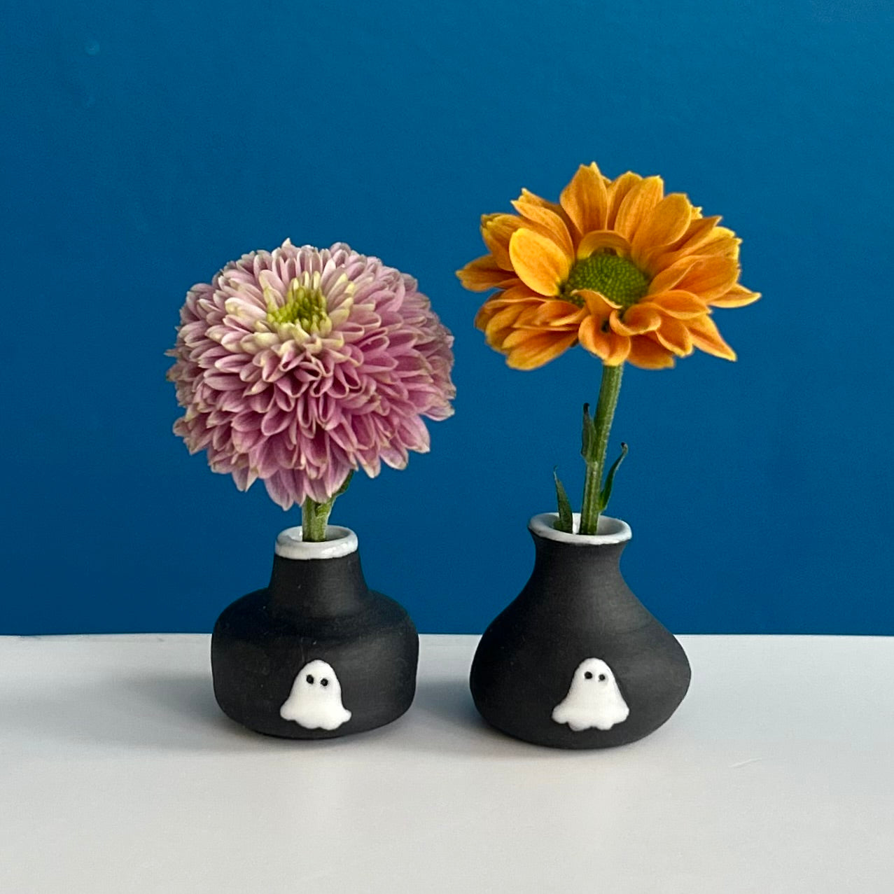 Black Porcelain Ghost Vases (Wheelthrown)