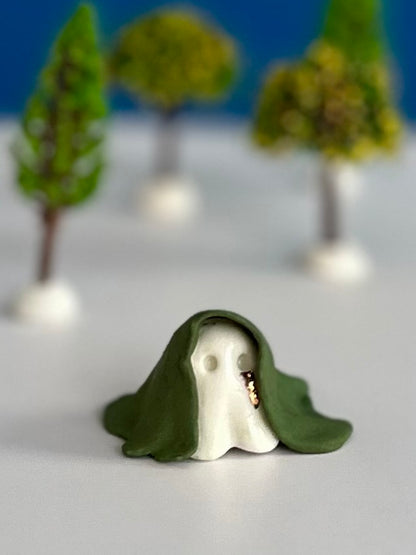 Cloaked Forest Spirit with Gold Tear