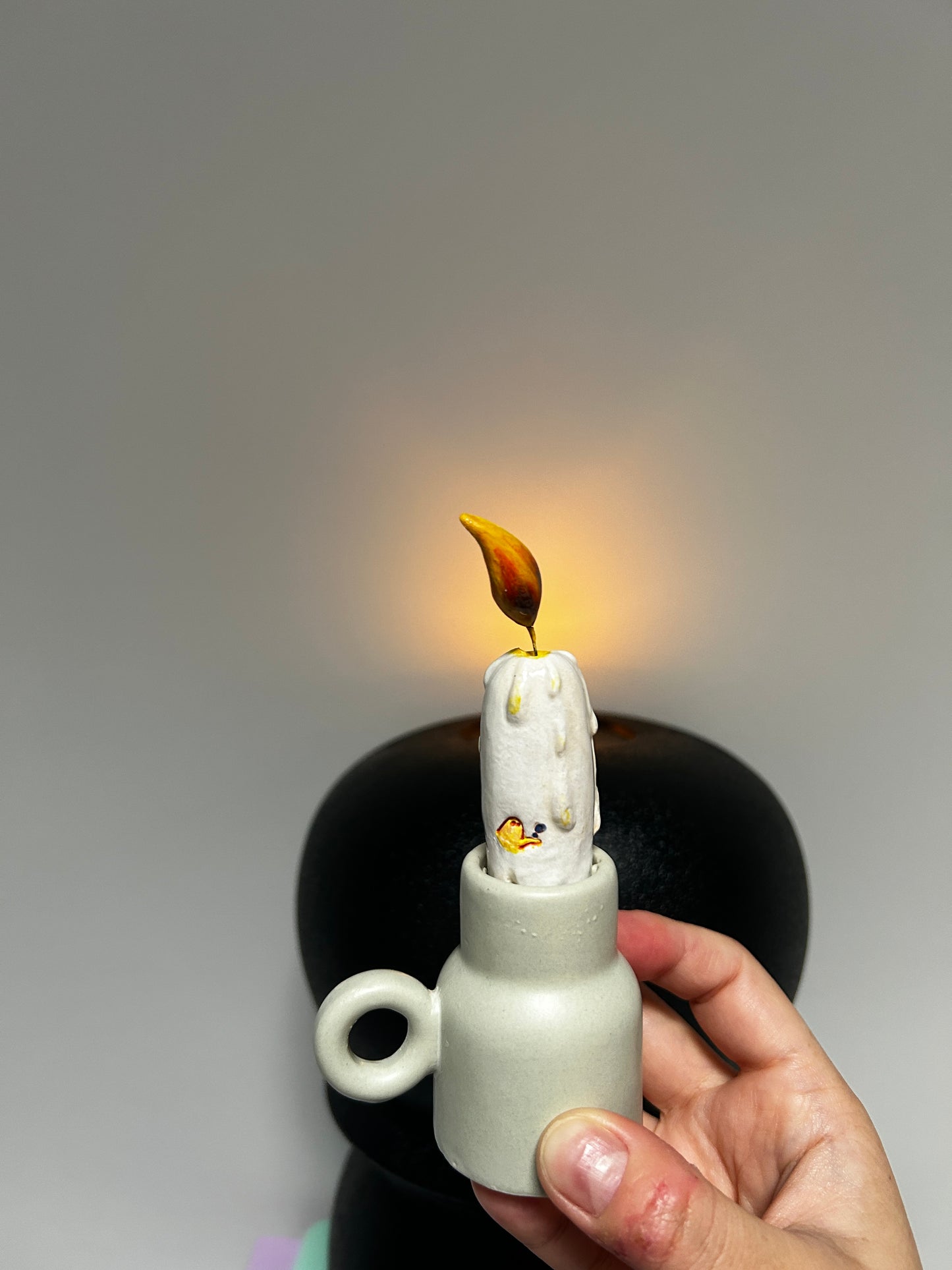 Ghost Candle (+ candle holder)