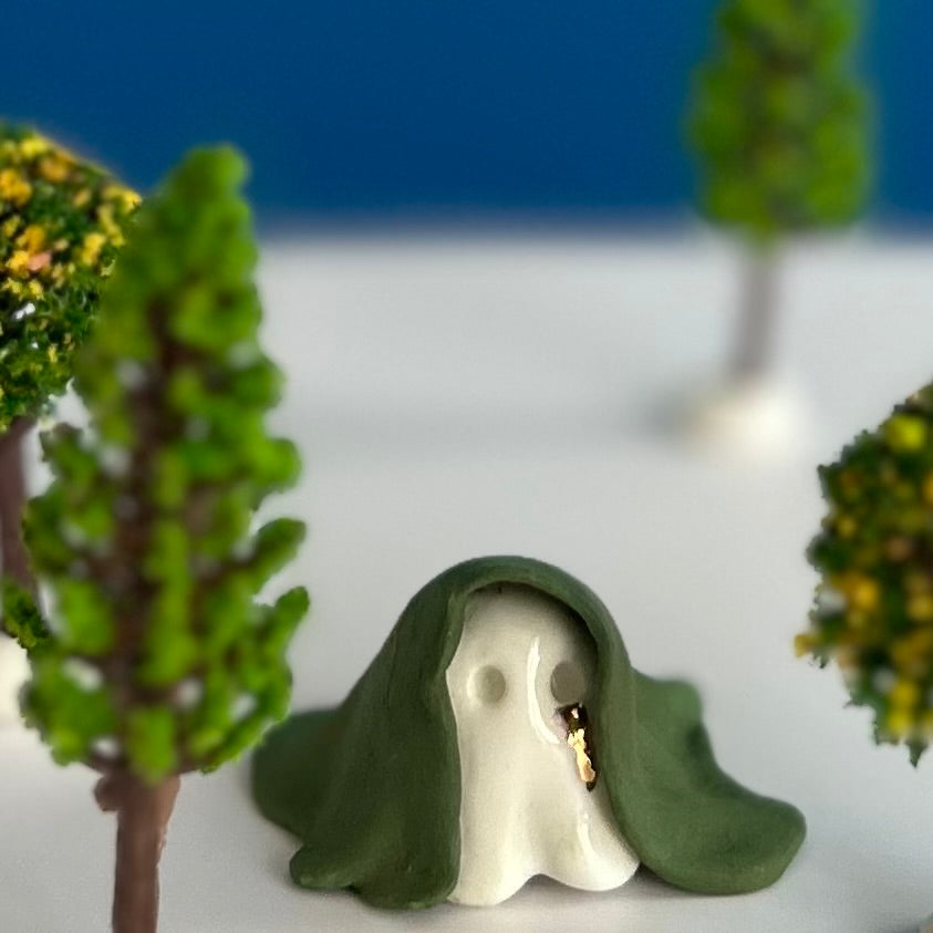 Cloaked Forest Spirit with Gold Tear