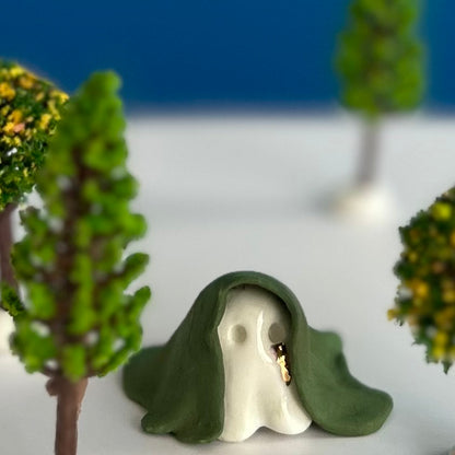 Cloaked Forest Spirit with Gold Tear