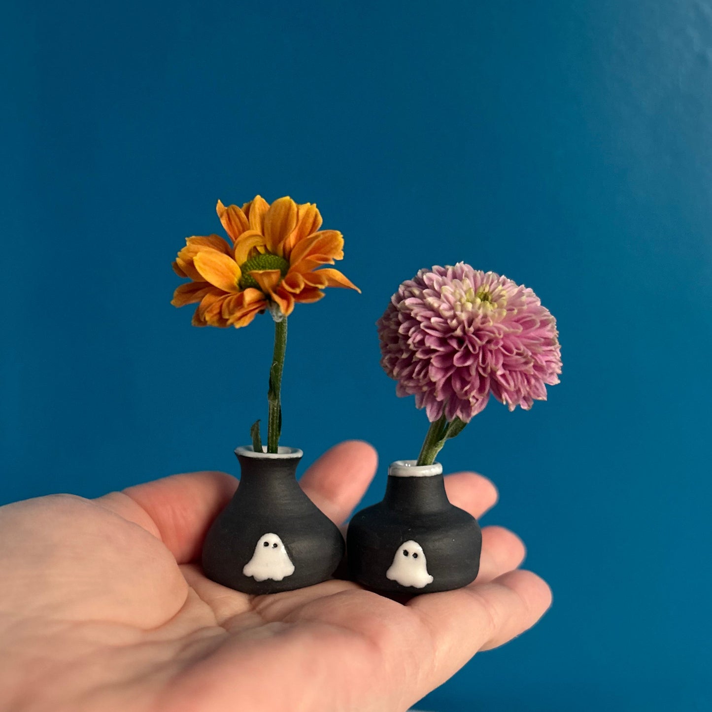 Black Porcelain Ghost Vases (Wheelthrown)