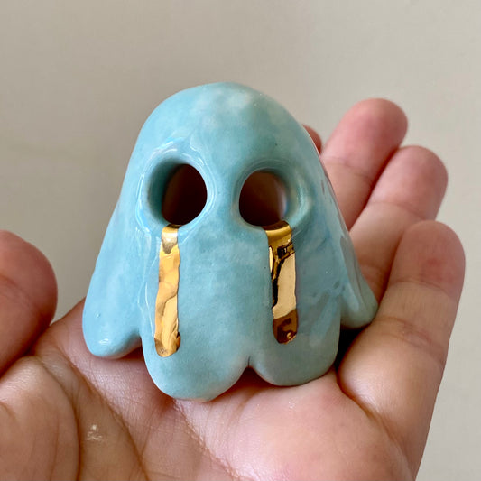 Blue Ghostie with Gold Tears