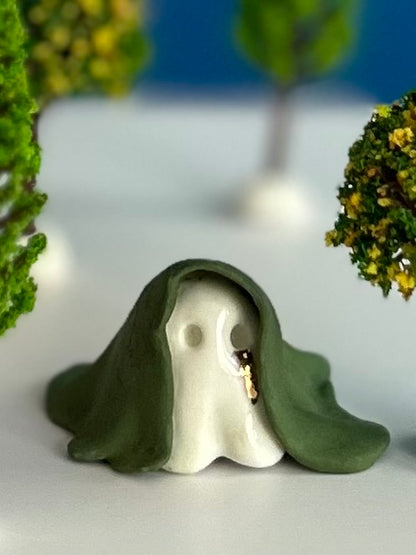 Cloaked Forest Spirit with Gold Tear