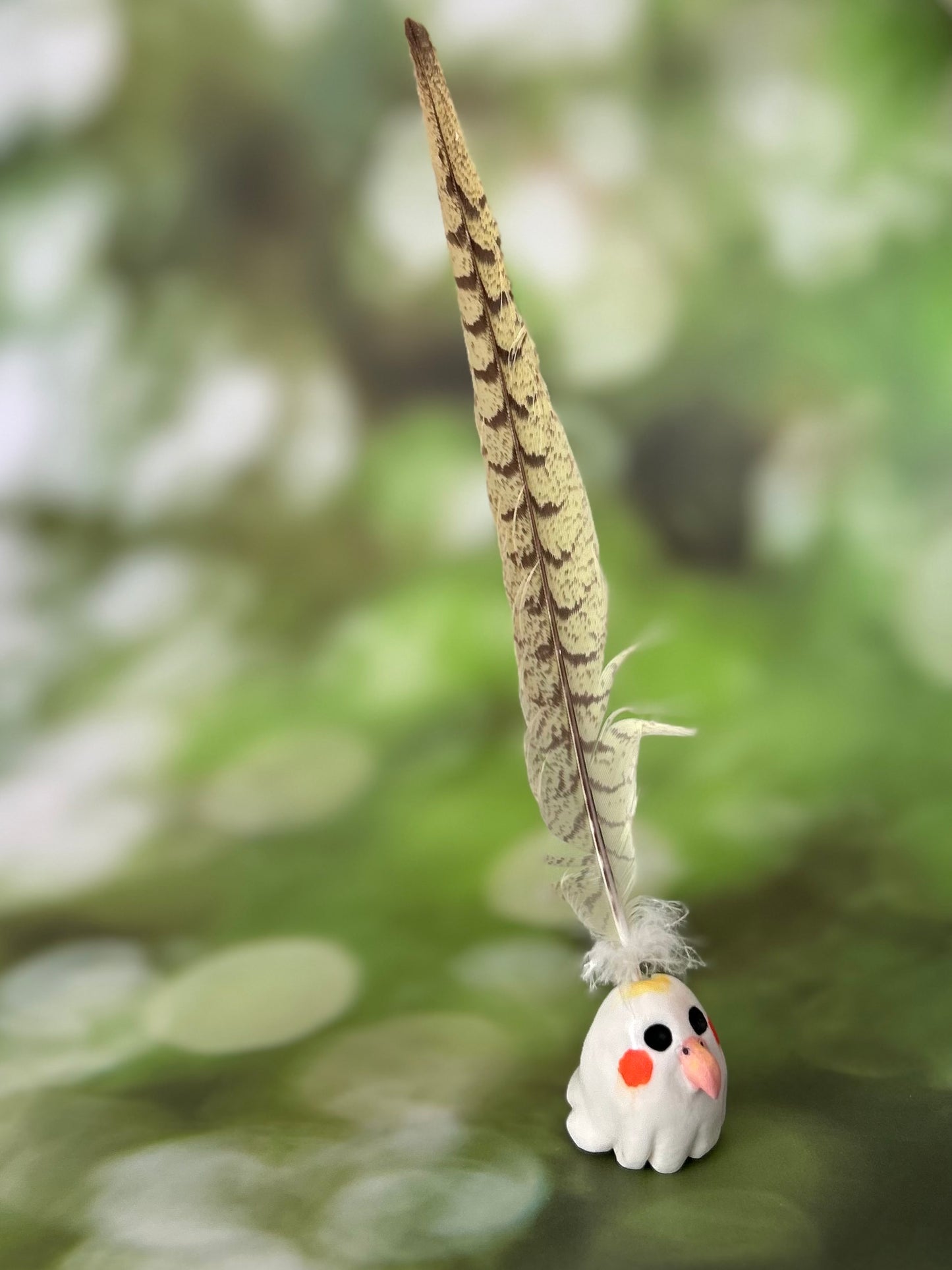 Parrot Ghost with Real Feather