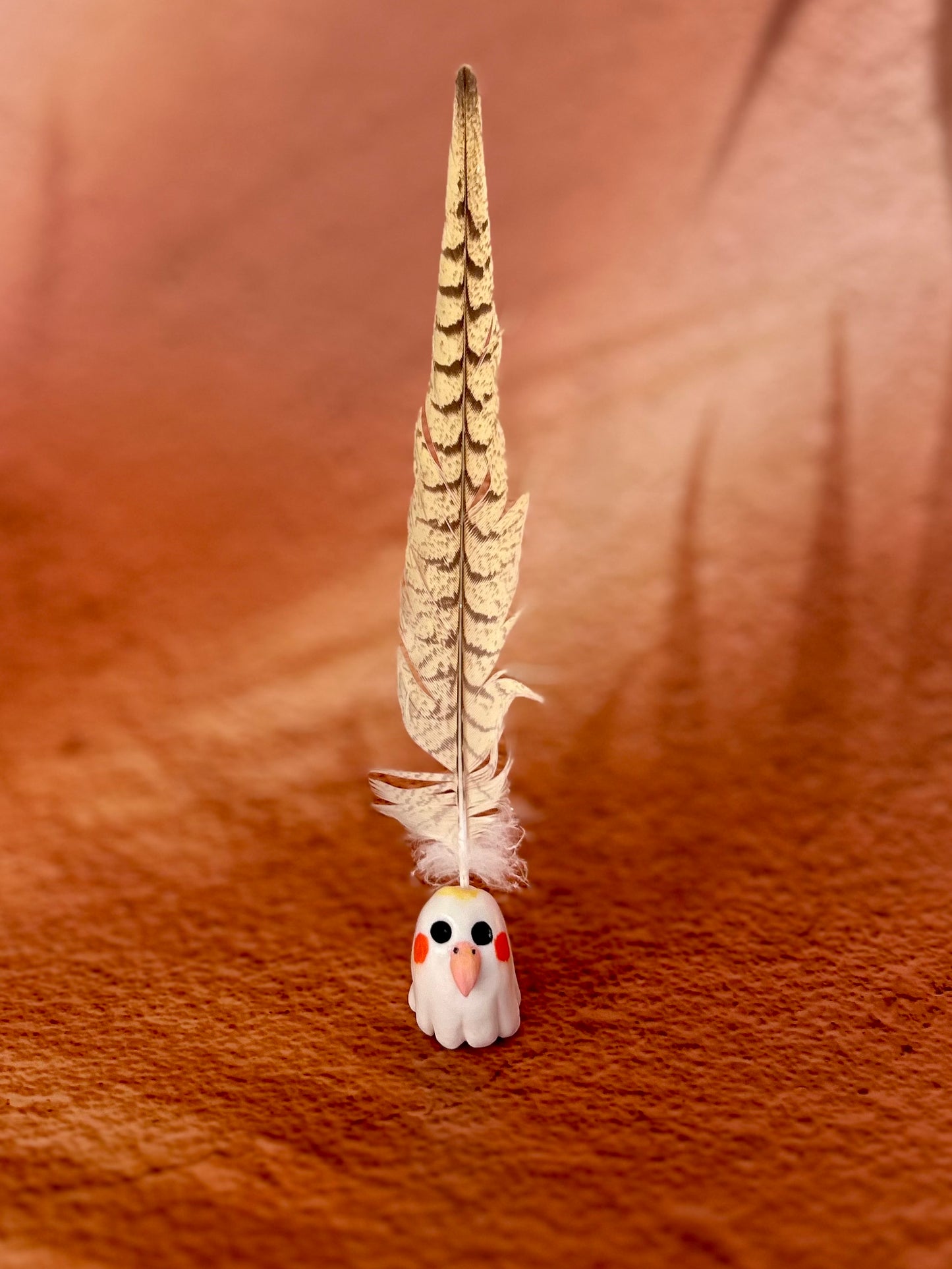 Parrot Ghost with Real Feather