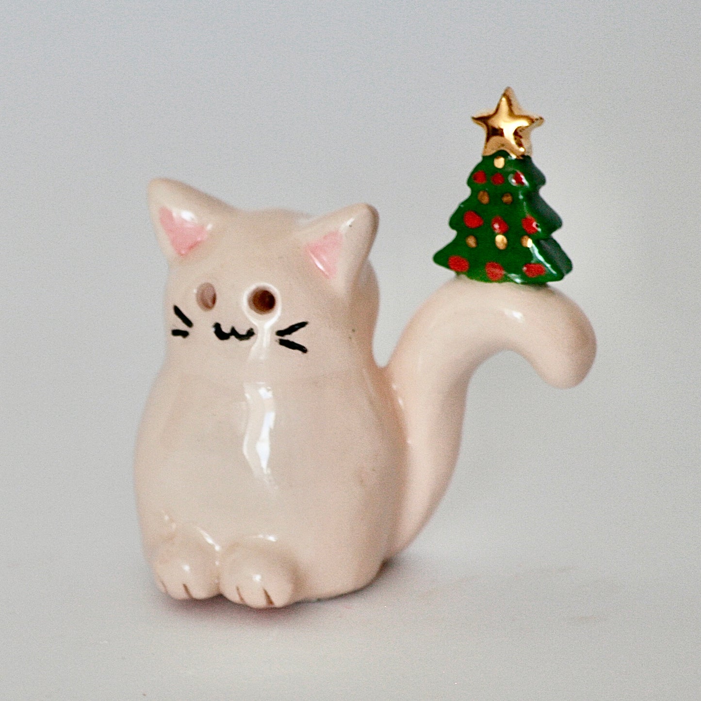 Kitty with Holiday Tree